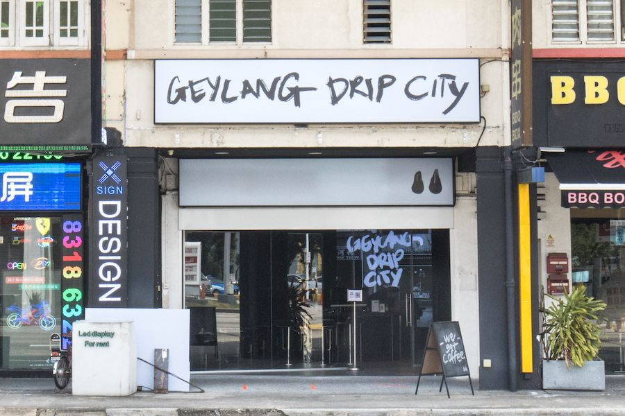 Shophouse storefront of Geylang Drip City